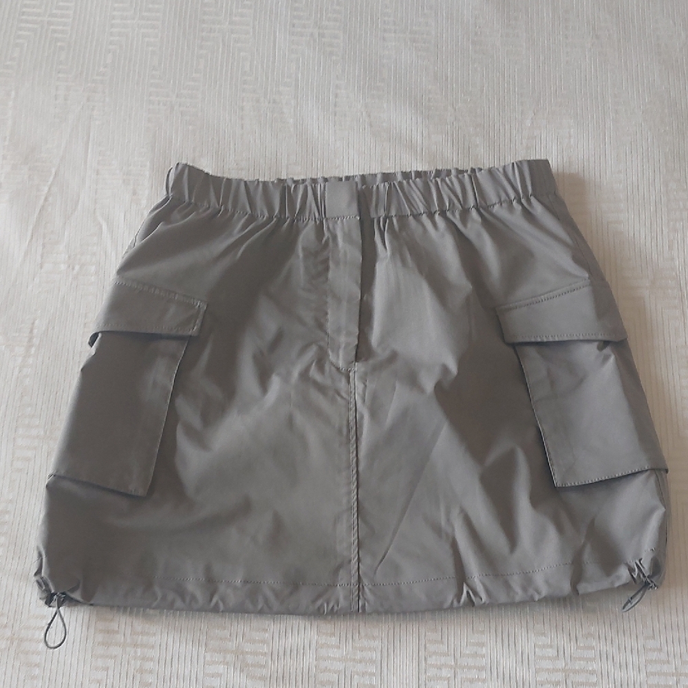 Babaton Gray Skirt with Utility Design